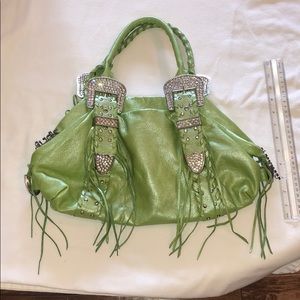 Charm and Luck Metallic Green Purse